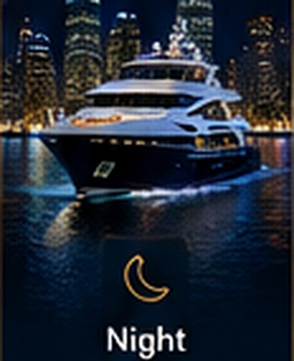 Night yacht cruise